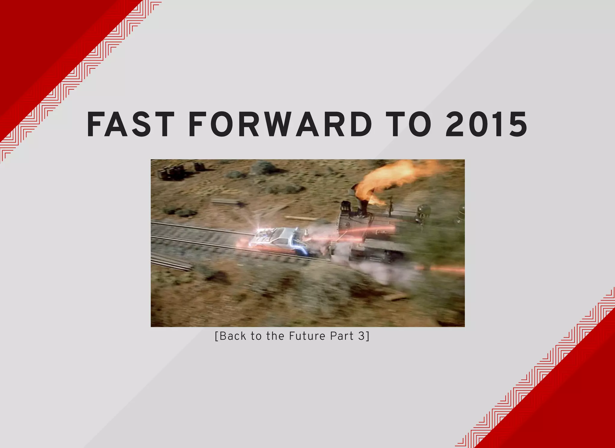 FAST FORWARD TO 2015FAST FORWARD TO 2015
[Back to the Future Part 3]
 
