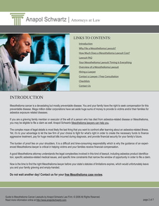 Mesothelioma Lawsuits Guide PPT