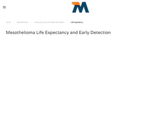 Home / Mesothelioma / Prognosis & Survival Rate Information / Life Expectancy
Mesothelioma Life Expectancy and Early Detection
 