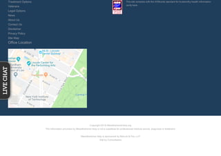 Treatment Options
Veterans
Legal Options
News
About Us
Contact Us
Disclaimer
Privacy Policy
Site Map
This site complies with the HONcode standard for trustworthy health information:
verify here.
Office Location
Copyright 2018 MesotheliomaHelp.org
The information provided by Mesothelioma Help is not a substitute for professional medical advice, diagnosis or treatment.
Mesothelioma Help is sponsored by Belluck & Fox, LLP
Site by Consultwebs
LIVECHAT
 