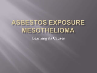 Asbestos Exposure Mesothelioma Learning its Causes 