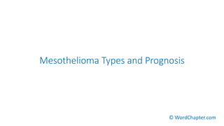 Mesothelioma Types and Prognosis
© WordChapter.com
 