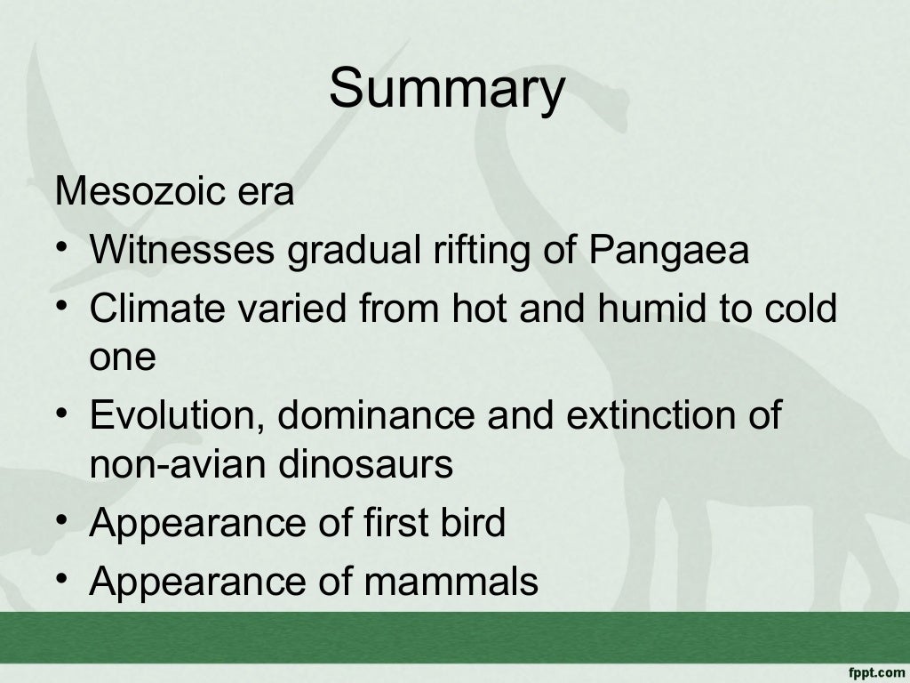 Mesozoic era