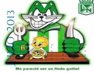 julio 2013


             DOM   LUN   MAR   MIÉ   JUE   VIE   SÁB

                   1     2     3     4     5     6

             7     8     9     10    11    12    13

             14    15    16    17    18    19    20

             21    22    23    24    25    26    27

             28    29    30    31
 