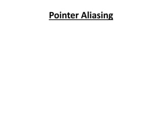 Pointer Aliasing
 