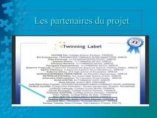 Les partenaires du projet
 