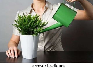 arroser les fleurs
 
