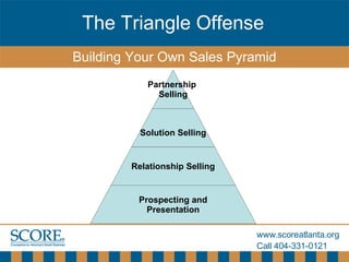 The Triangle Offense Building Your Own Sales Pyramid Partnership  Selling Solution Selling Relationship Selling Prospecting and Presentation 
