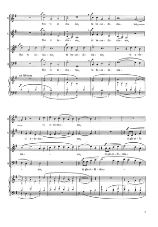 ,/ ~ f - J f
-s,,
.. J
-Noi ti lo - dia - mo, ti be - ne - di - eia - mo, __
,., ~ f=- ,f
-~c
ti ~. "'U'" - ~7J-
Noi ti lo - dia - mo, ti be - ne - di - eia - mo,
Ir~ f=- - f -,T
.. Noi ti lo - dia - mo, ti be - ne - di- eia - mo, ti a- do-
f:::> - ,f ~~
B
.
r- Noi ti lo - dia - ti be- ne - di- eia -mo,
~ : . ; libitum
J -...... "...--
---r r r O" r r r r ---
( : ..1 I .J
J ~ I ~ J -___ ~ 1 1 j-
-- -
--
I~I 1--
-------
--- -- --
,/ ~
-- "7"'--..
s
-.. I I I
- ti a - do-ria- mo,
,., ~ f
c
ti
a-do-ri~ - .. ..ti mo, ti glo-ri - fi-
--- ~ f - ~'1.~ ~
,
T
.. I
- I
ria - - mo, ti glo-ri - fi - ehia -
......... f .;~ • .,..~ ~
B :
r- I I
- mo, ti glo-ri - fi - ehia- -
~-
1--- I I ---.......
,.. ~
~ I I r I r I ' - ' I ~
r~
<
1 J J .l 11 1 111 ~ .J
-J l ~ ~ Jj. ~
f :
~ J
- ---
7
 