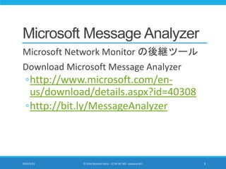Microsoft Message Analyzer の紹介