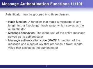 Message Authentication and Hash Function.pdf | Operating Systems ...