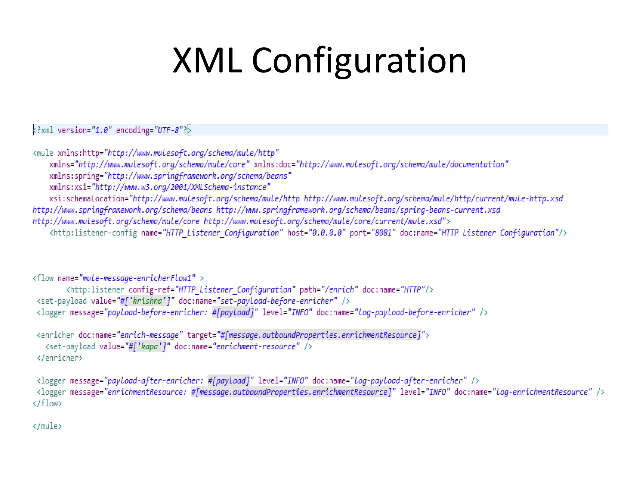 XML Configuration