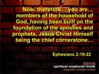 [object Object],Ephesians 2:19-22  