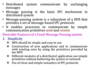 Message passing in Distributed Computing Systems | PPT
