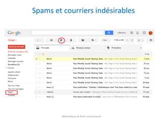 Spams et courriers indésirables
Bibliothèque de Riom communauté
 