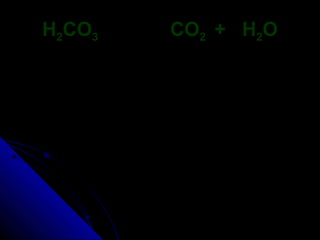 H2CO3   CO2 + H2O
 