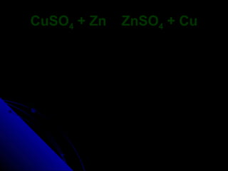 CuSO4 + Zn   ZnSO4 + Cu
 
