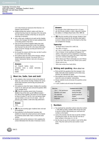 Messages 1 teacher's book