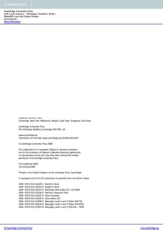 Messages 1 teacher's book