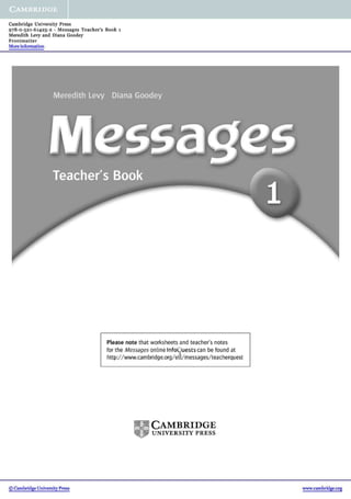 Messages 1 teacher's book