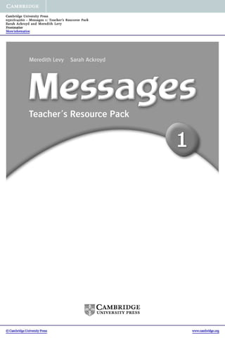 Messages 1 teacher's resource pack