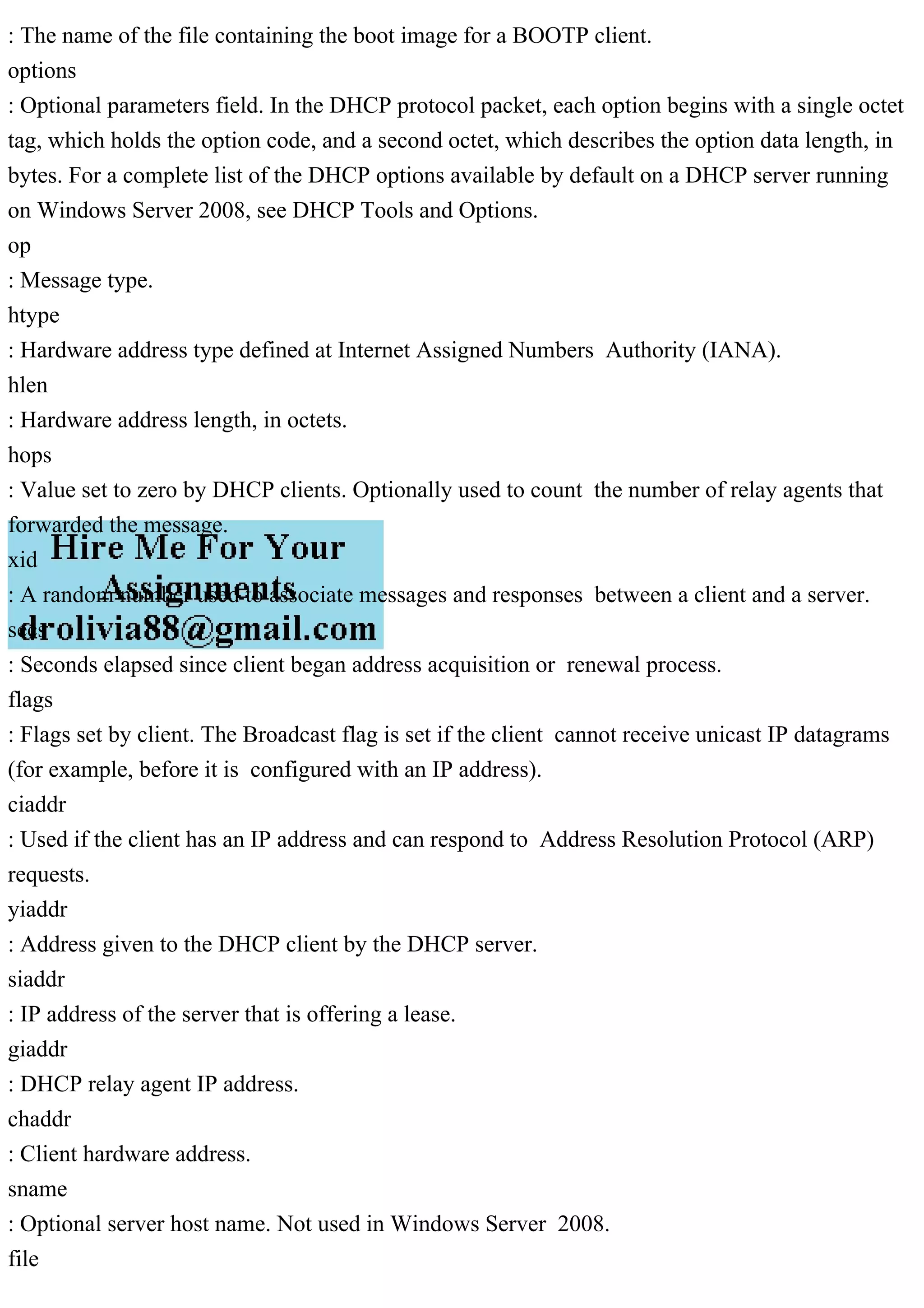 Message types used by the DHCP boot sequenceop Message type.h.pdf