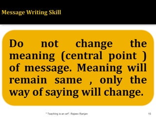 Message writing tips and techniques - format and examples | PPT