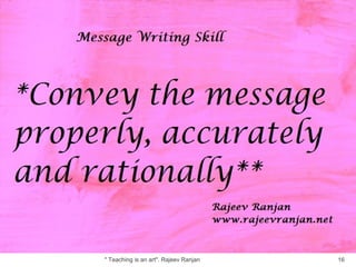 Message writing tips and techniques - format and examples | PPT