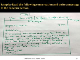 Message writing tips and techniques - format and examples | PPT