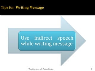 Message writing tips and techniques - format and examples | PPT