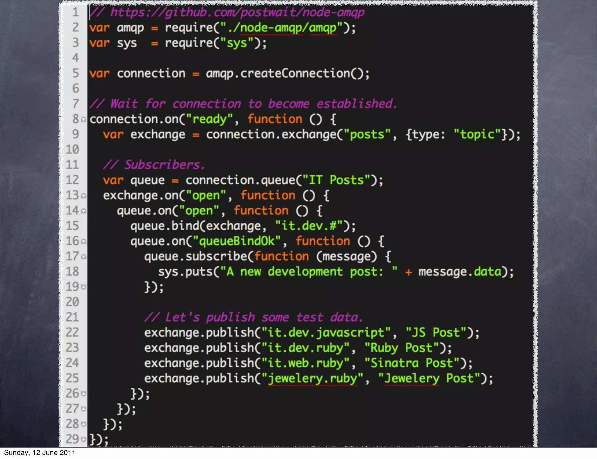 Sunday, 12 June 2011
 