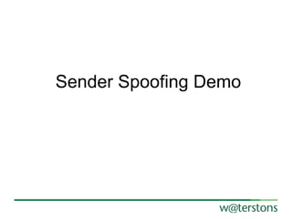 Sender Spoofing Demo

 