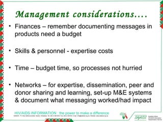 Messaging and IEC Material Development | PPT