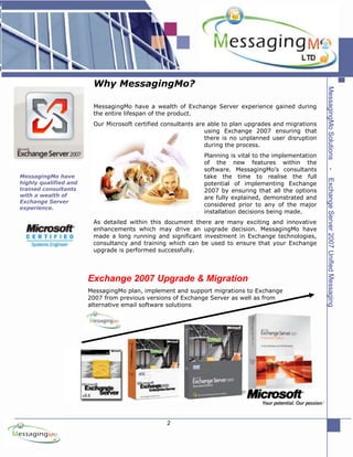 MessagingMo Ltd Solutions for Exchange Server 2007 Unified Messaging | PDF