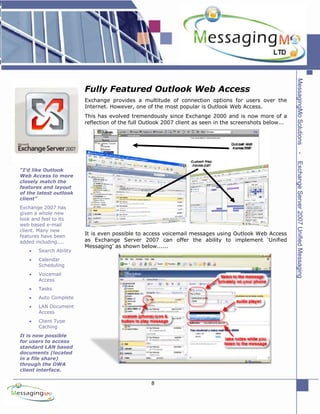 MessagingMo Ltd Solutions for Exchange Server 2007 Unified Messaging | PDF