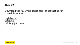© 2013 IPG Media Lab. Proprietary & Confidential
Thanks!
Download the full white paper here, or contact us for
more information:
!
ipglab.com
@ipglab
info@ipglab.com
17
 