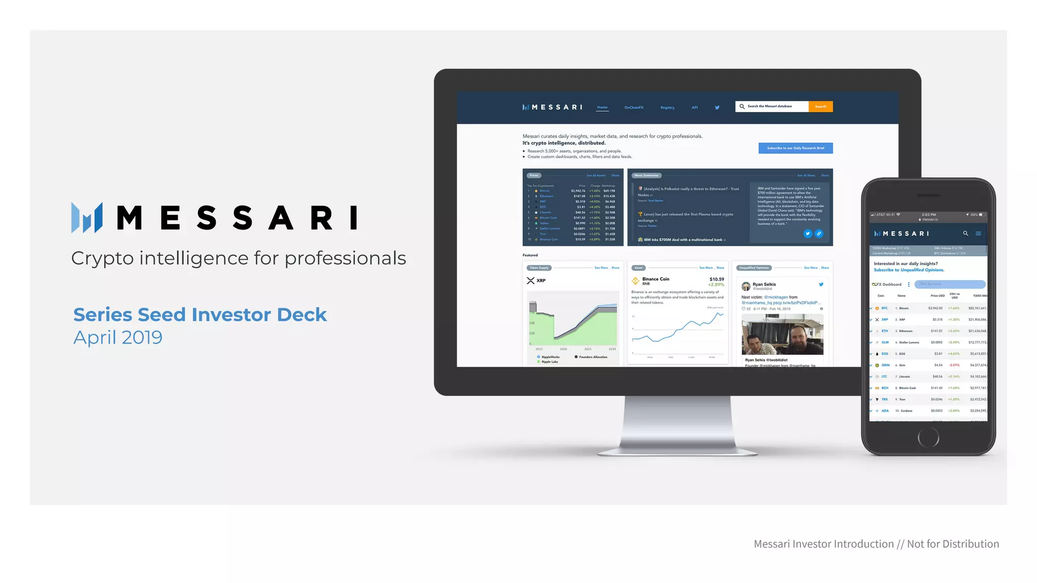 Messari Investor Deck | PDF