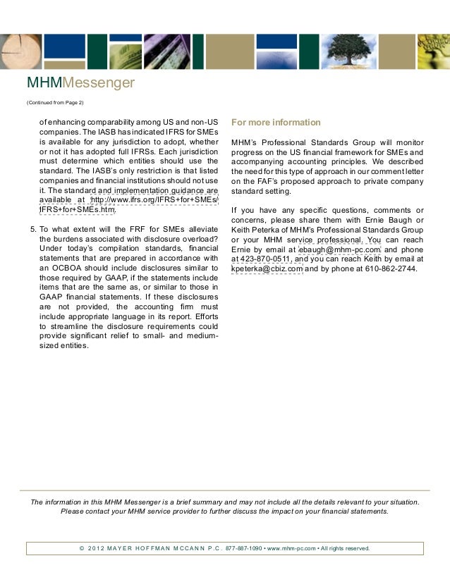 New Ocboa Framework For Smaller Private Companies
