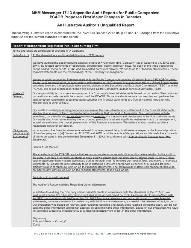 audit reports example