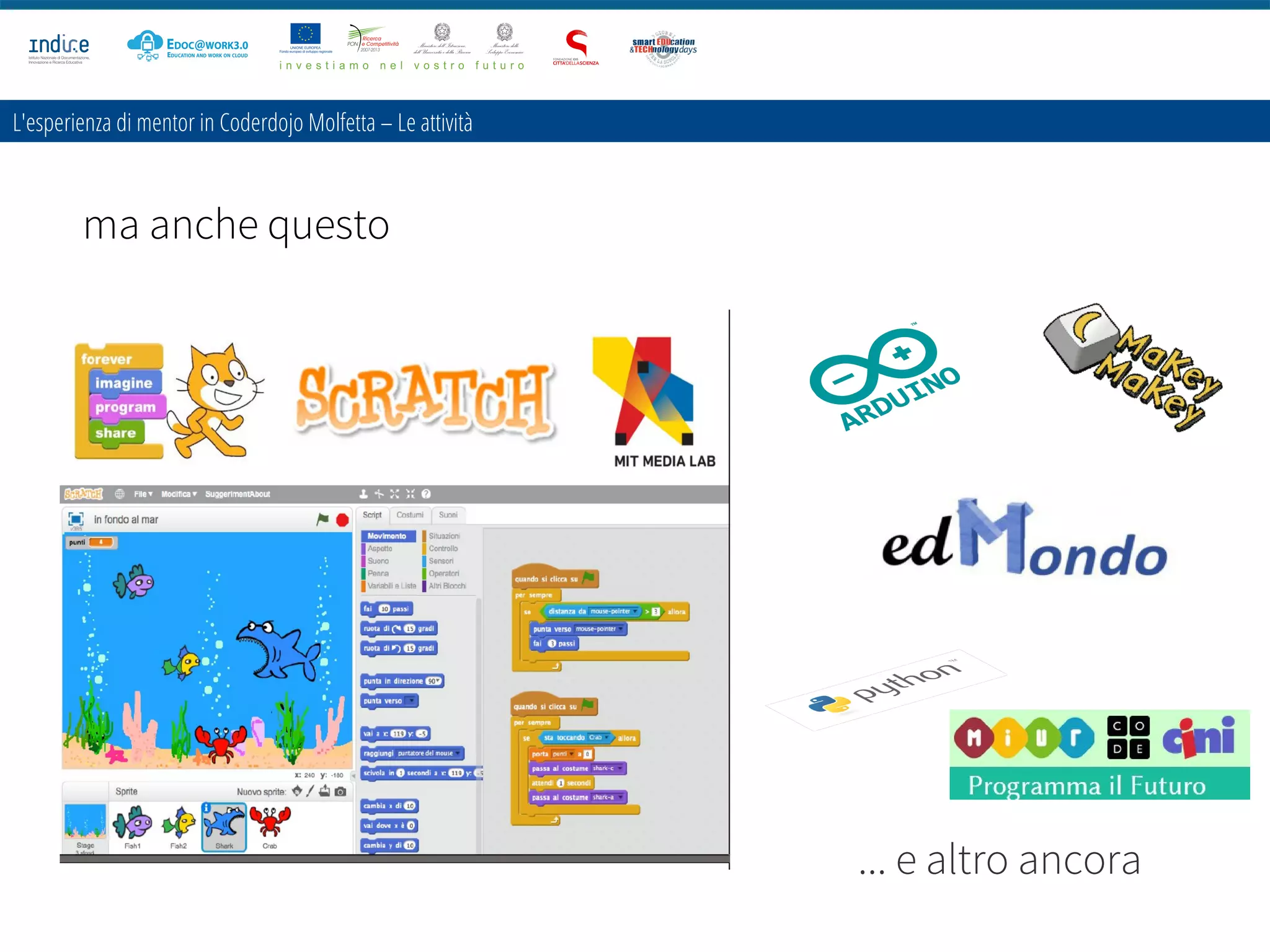 ma anche questo
L'esperienza di mentor in Coderdojo Molfetta – Le attività
... e altro ancora
 
