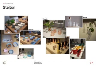 03 Küche/Haushalt



Stelton

                                                       Frost
                                              Tangle




                    Ric Tic




                              Messereview
                              Ambiente 2013                    17
 