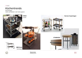 02 Küche

Küchentrends
Servierwagen
mobil und flexibel in der Küche agieren

Udden

Normen Copenhagen

by IKEA

ETKØKKEN

SMD Karla
Servierwagen

Messereview
Ambiente 2014

11

 
