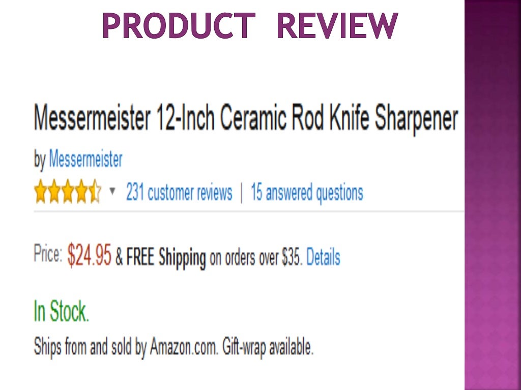 Messermeister 12inchceramic rod knife sharpener review