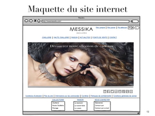 Maquette du site internet
12
 