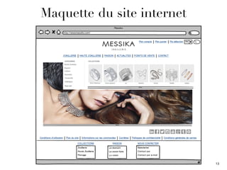 Maquette du site internet
13
 