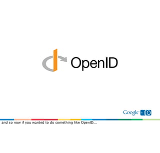 Putting it together
   Making OpenID easier using an email address




                          Enter email:   chris.mess...