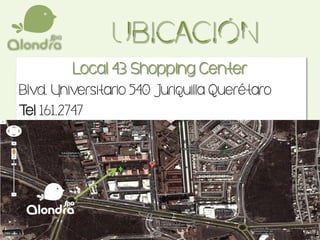 Blvd. Universitario 540 Juriquilla Querétaro
Tel 161.2747
 