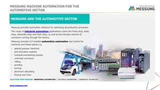 MESSUNG MACHINE AUTOMATION FOR THE AUTOMOTIVE SECTOR
