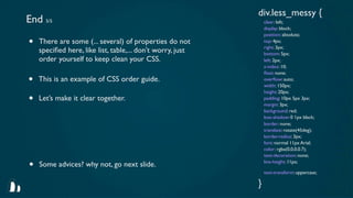 Messy css