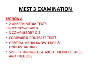 MEST 3 EXAMINATION  ,[object Object],[object Object],[object Object],[object Object],[object Object],[object Object],[object Object]